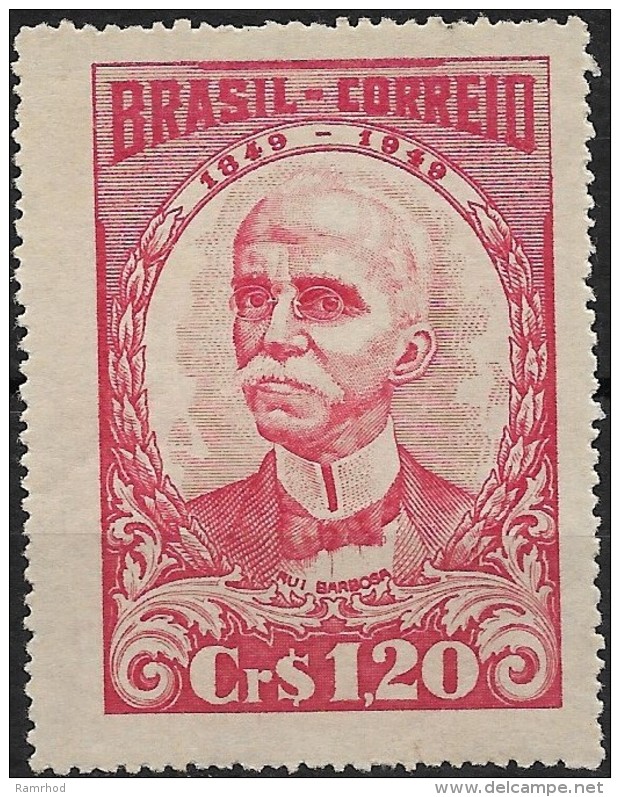 BRAZIL 1949 Birth Cent Of Ruy Barbosa (statesman) - 1cr20 Ruy Barbosa MH - Ongebruikt