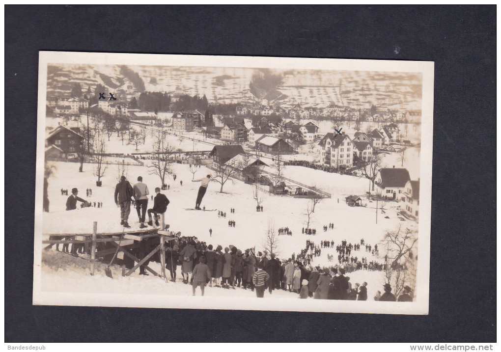 Suisse LU Carte Photo Buholzer Luzern Lucerne Sports D'hiver Saut à Ski - Lucerna