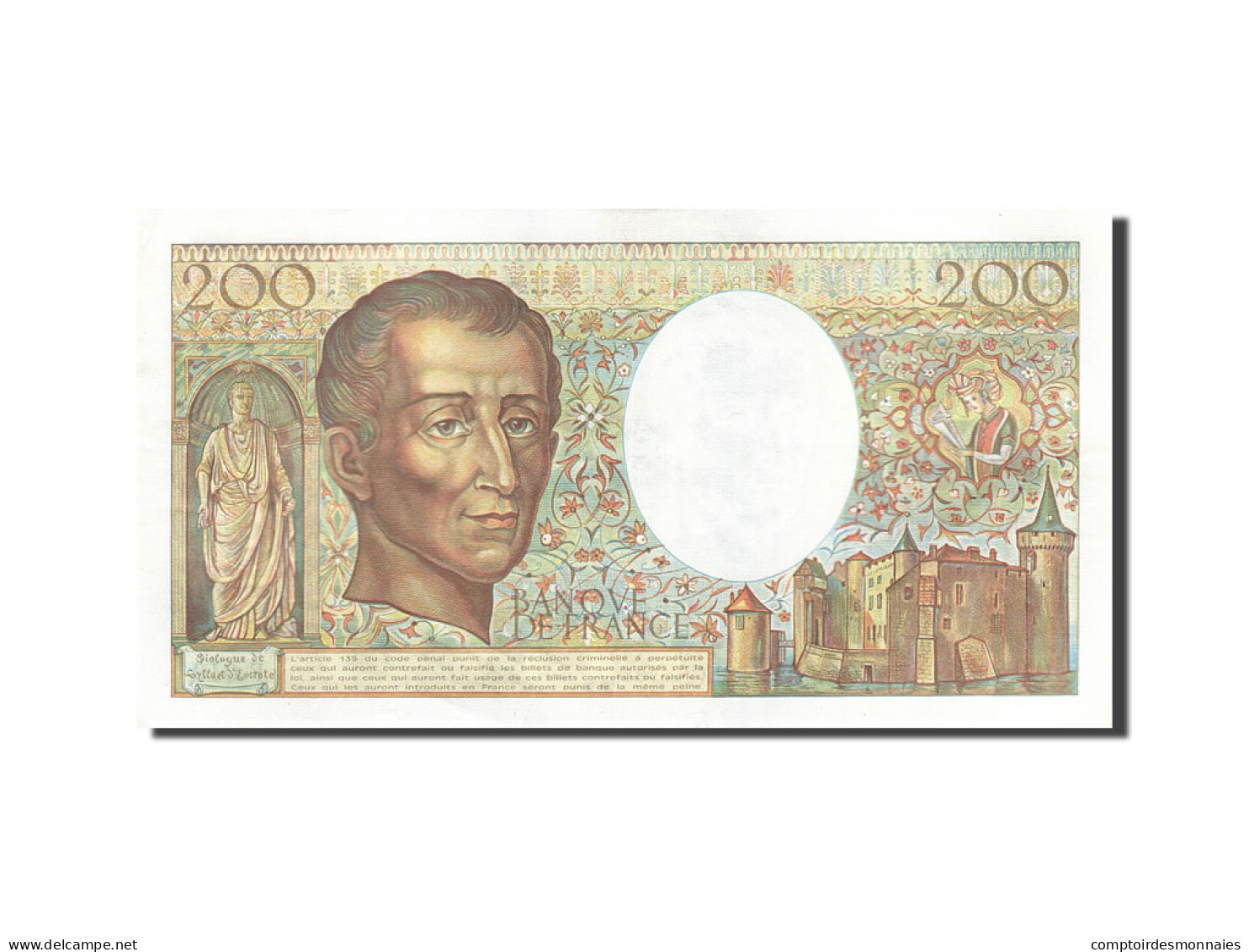 Billet, France, 200 Francs, 1981, 1983, SUP, Fayette:70.3, KM:155a - 200 F 1981-1994 ''Montesquieu''