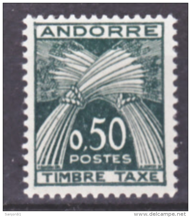 Andorre Taxe 45 1/4 De Cote En Nouveaux Francs Taxes Gerbe Neuf ** TB MNH Sin Charmela Cote 32.5 - Ungebraucht