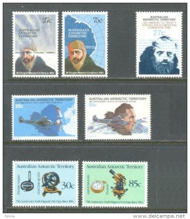 1979 - 1982 - 1983 - 1984 AUSTRALIAN ANTARCTIC TERRITORY (AAT) COMPLETE SETS ALL MNH ** - Unused Stamps