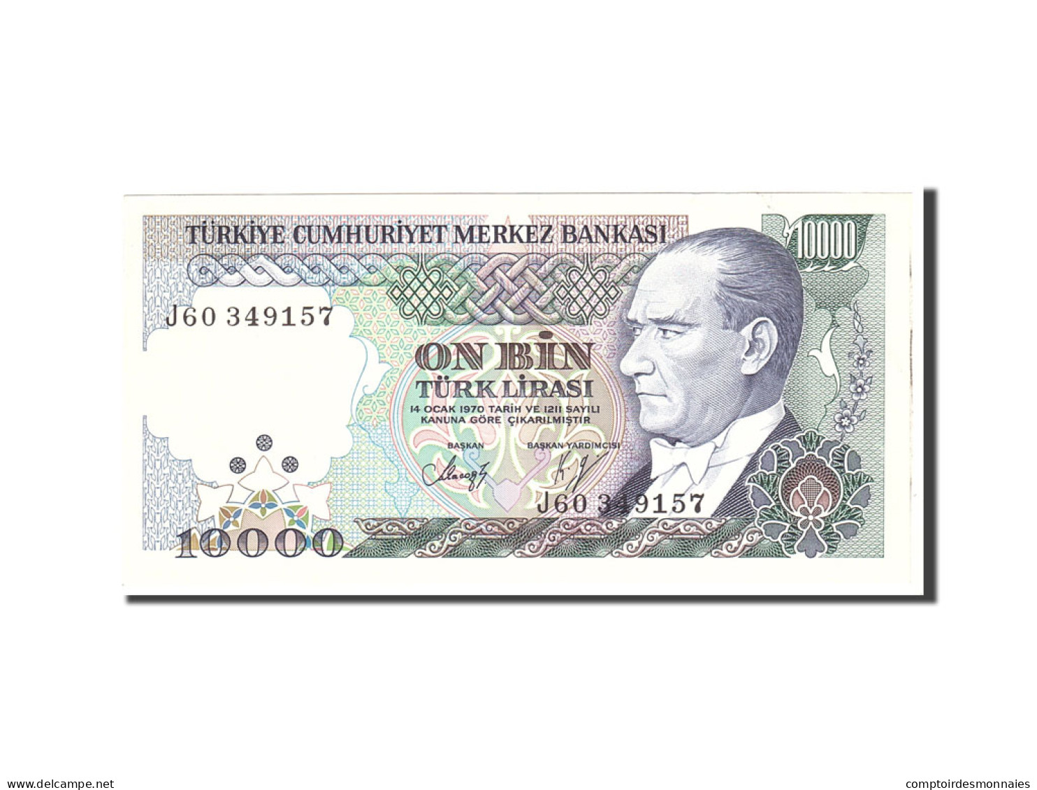 Billet, Turquie, 10,000 Lira, 1970, Undated, KM:199, SUP - Turquie