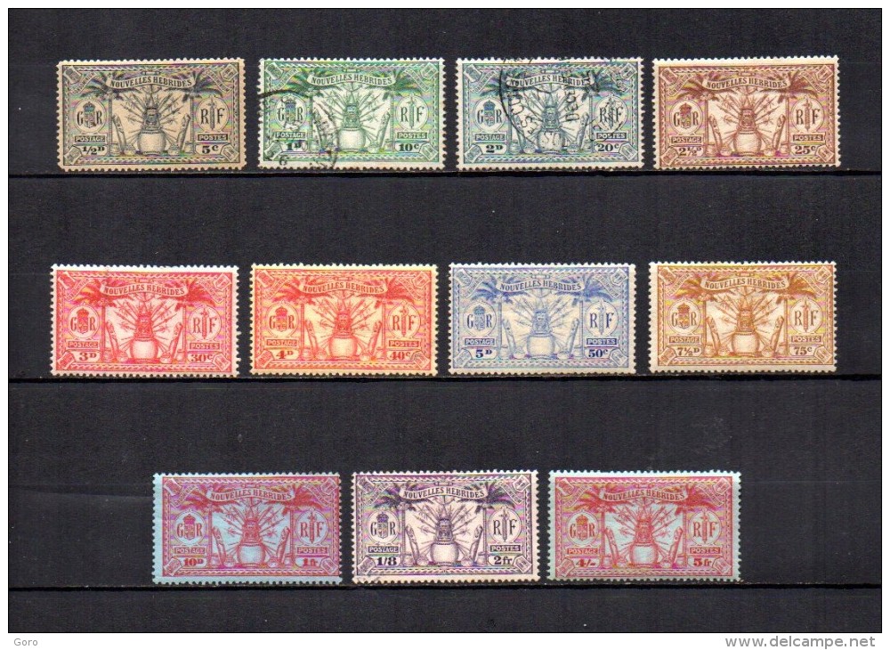 Nuevas Hébridas   1925  .-   Y&T  Nº    80/90 - Used Stamps