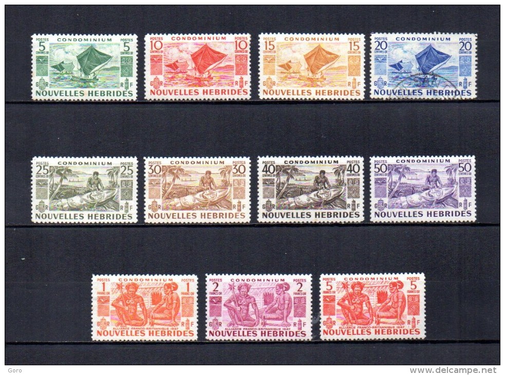 Nuevas Hébridas   1953  .-   Y&T  Nº    144/154 - Used Stamps
