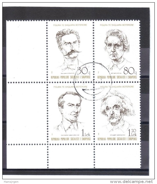 KUR84  ALBANIEN 1989  MICHL 2398/01 ECKRAND - VIERERBLOCK Used Gestempelt SIEHE ABBILDUNG - Albania