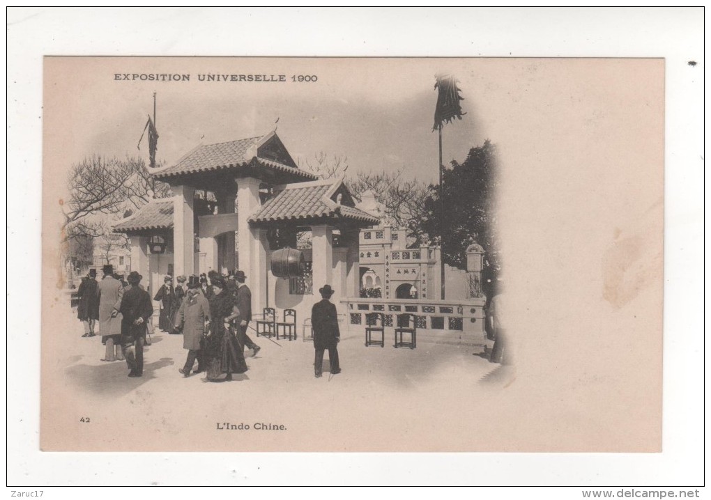 Carte Postale EXPOSITION UNIVERSELLE 1900 L INDO CHINE INDOCHINE Animée - Expositions