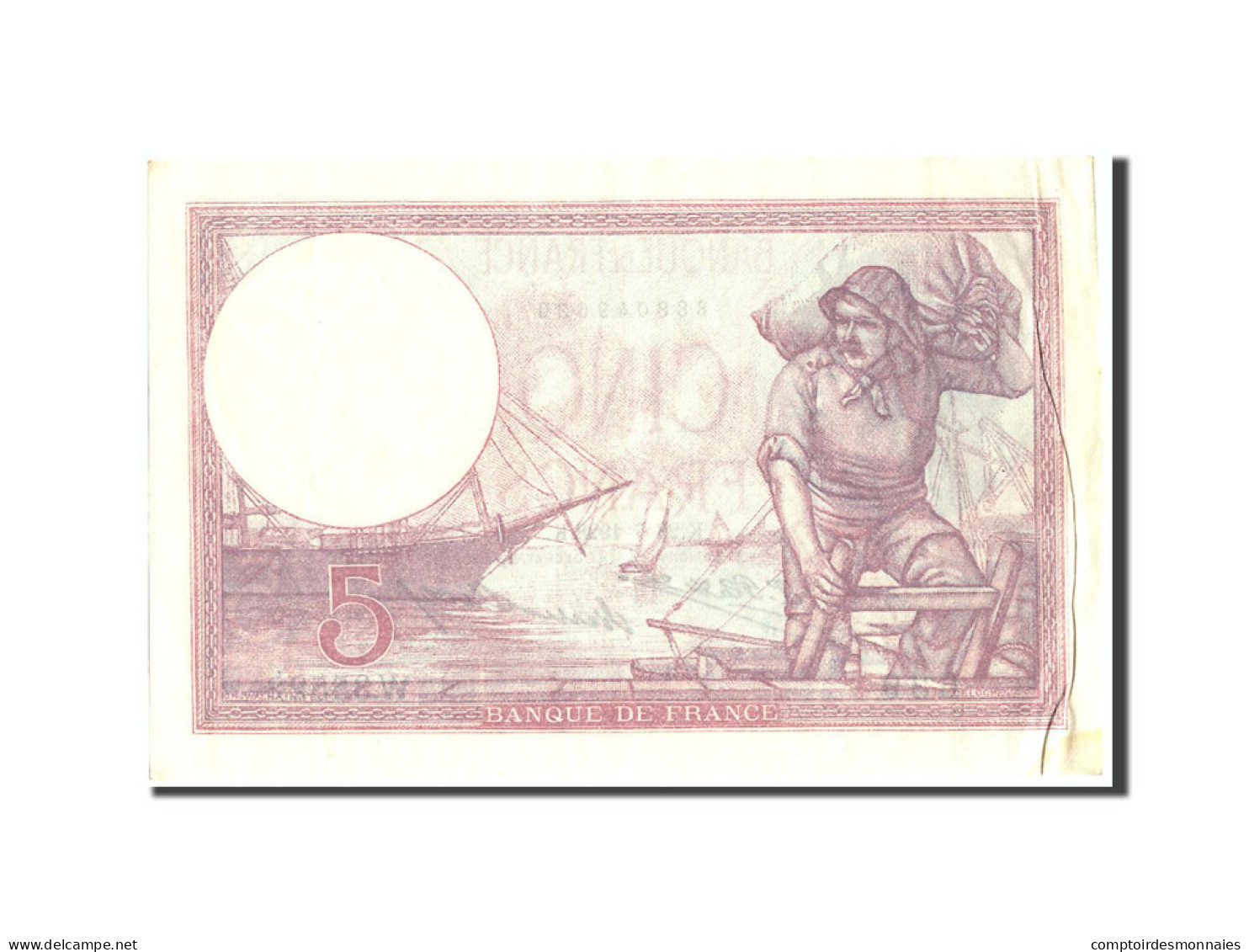 Billet, France, 5 Francs, 5 F 1917-1940 ''Violet'', 1928, 1928-07-28, TTB - 5 F 1917-1940 ''Violet''