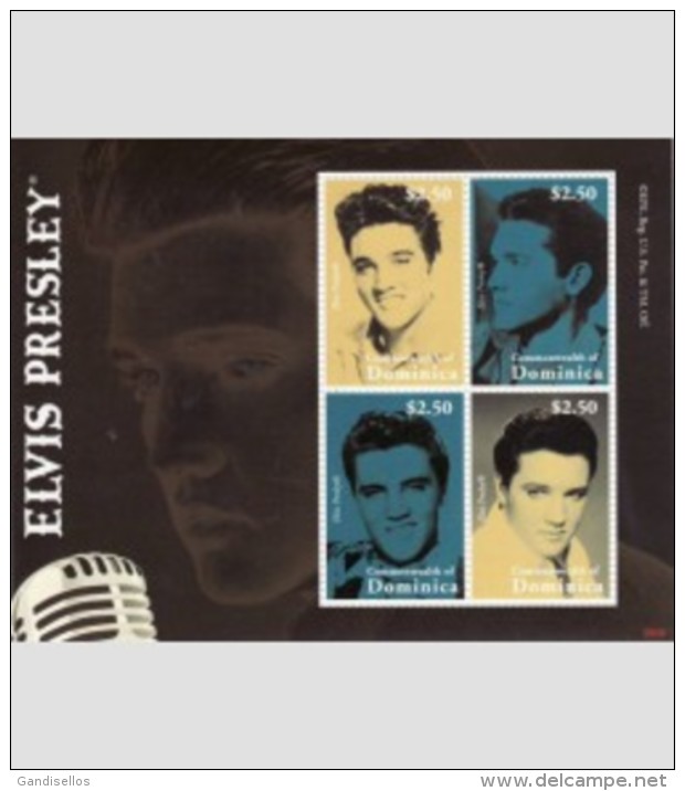 DOMINICA SHEET ELVIS PRESLEY SINGERS ACTORS - Elvis Presley