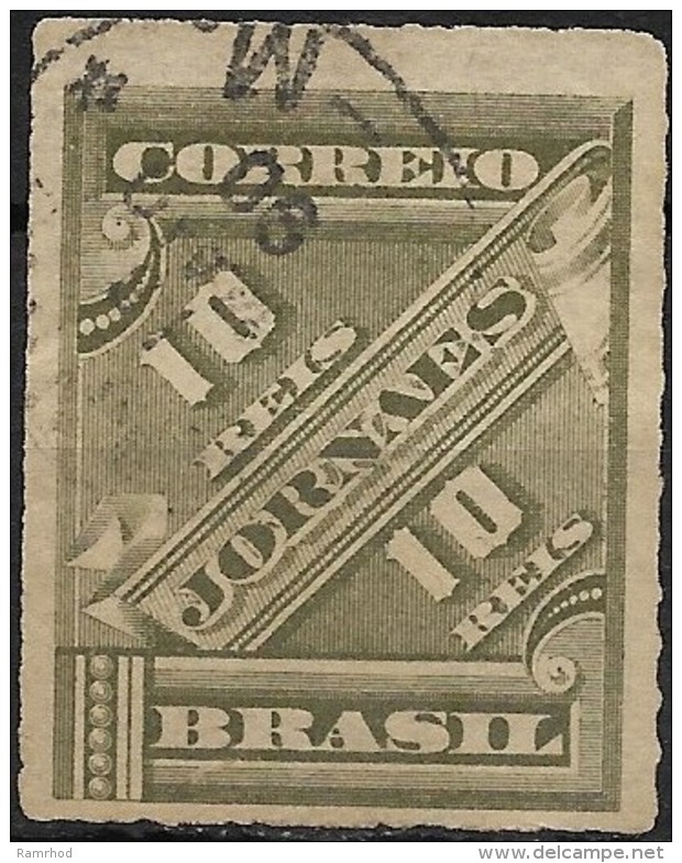 BRAZIL 1889 Postage Due - 10r. - Green FU - Postage Due