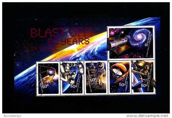 AUSTRALIA - 2007 50 YEARS IN SPACE  MS MINT NH - Blocchi & Foglietti