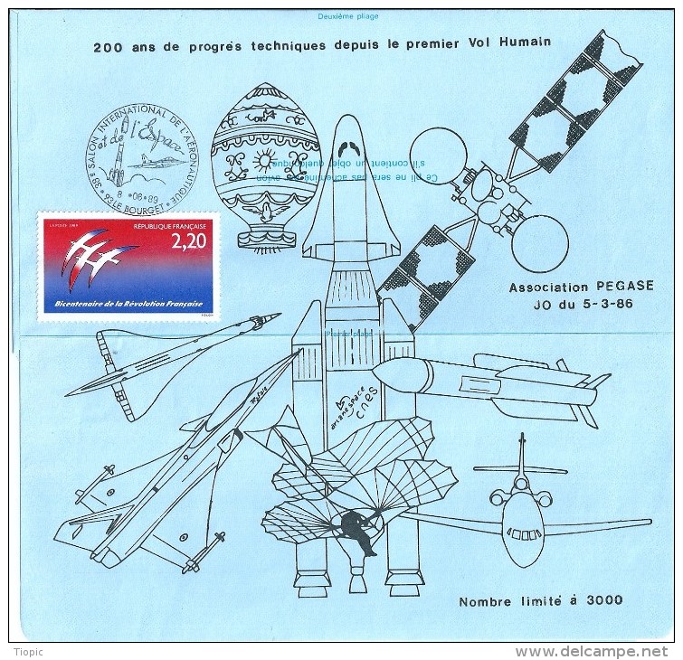 Lettre, Enveloppe  Aérogramme    38eme  Salon  International De L’Aéronautique Du Bourget  Non  Circulé  Et  Par Avion - Poste Aérienne