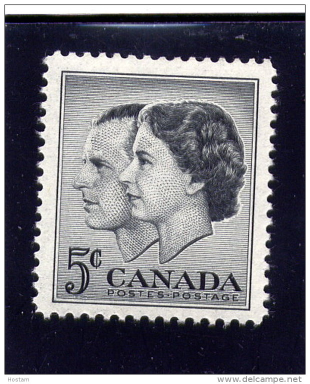 CANADA 1957, #374   MNH,  ROYAL VISIT Of QUEEN ELIZABETH 11 & PRINCE PHILLIP            MNH - Neufs