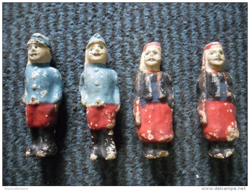 7 JOUET ANCIEN FIGURINES SOLDAT PIOU PIOU MILITAIRE COMPOSITE PLATRE FARINE Vers 1900 Ou Avant ! - Jouets Anciens