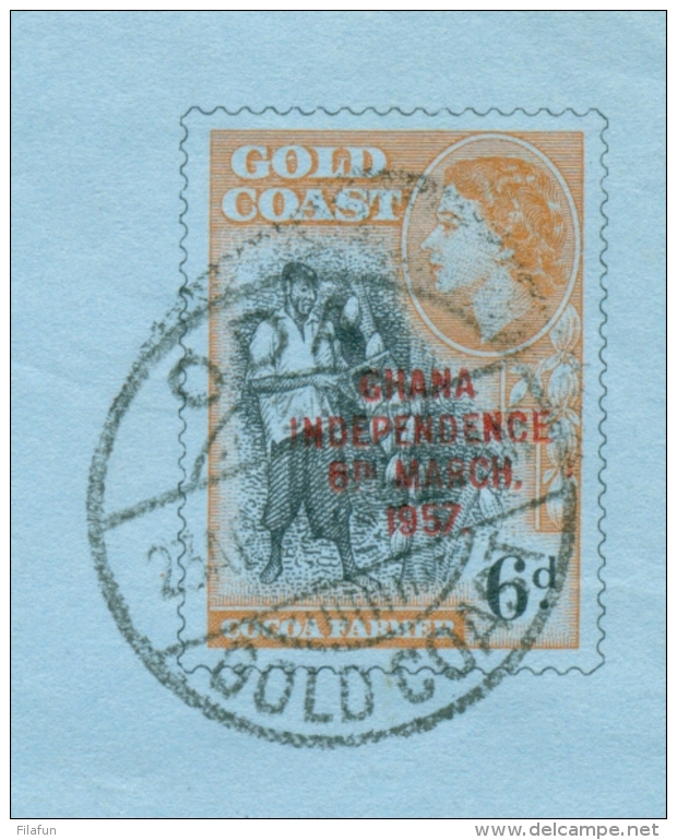 Ghana - 1957 - Overprinted Goldcoast Airletter To Amsterdam / Nederland - Ghana (1957-...)