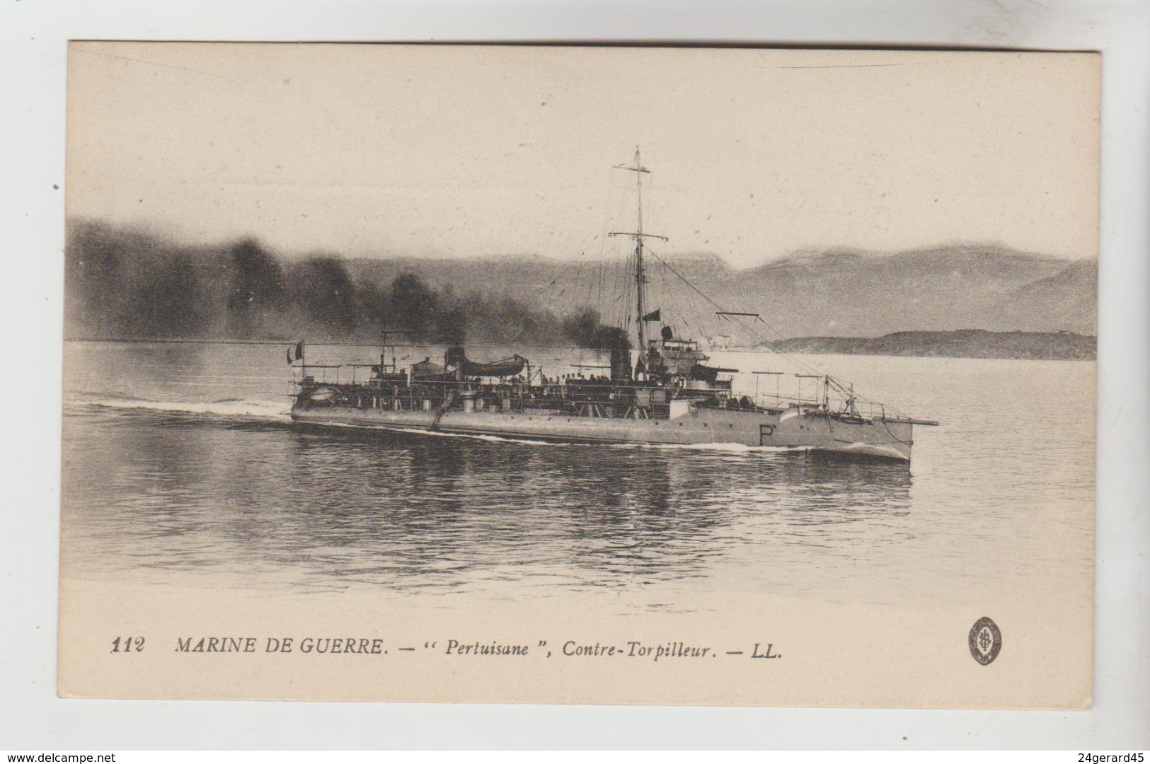 CPSM TRANSPORT BATEAU DE GUERRE - Marine Nationale Française Contre Torpilleur "PERTUISANE" - Guerre