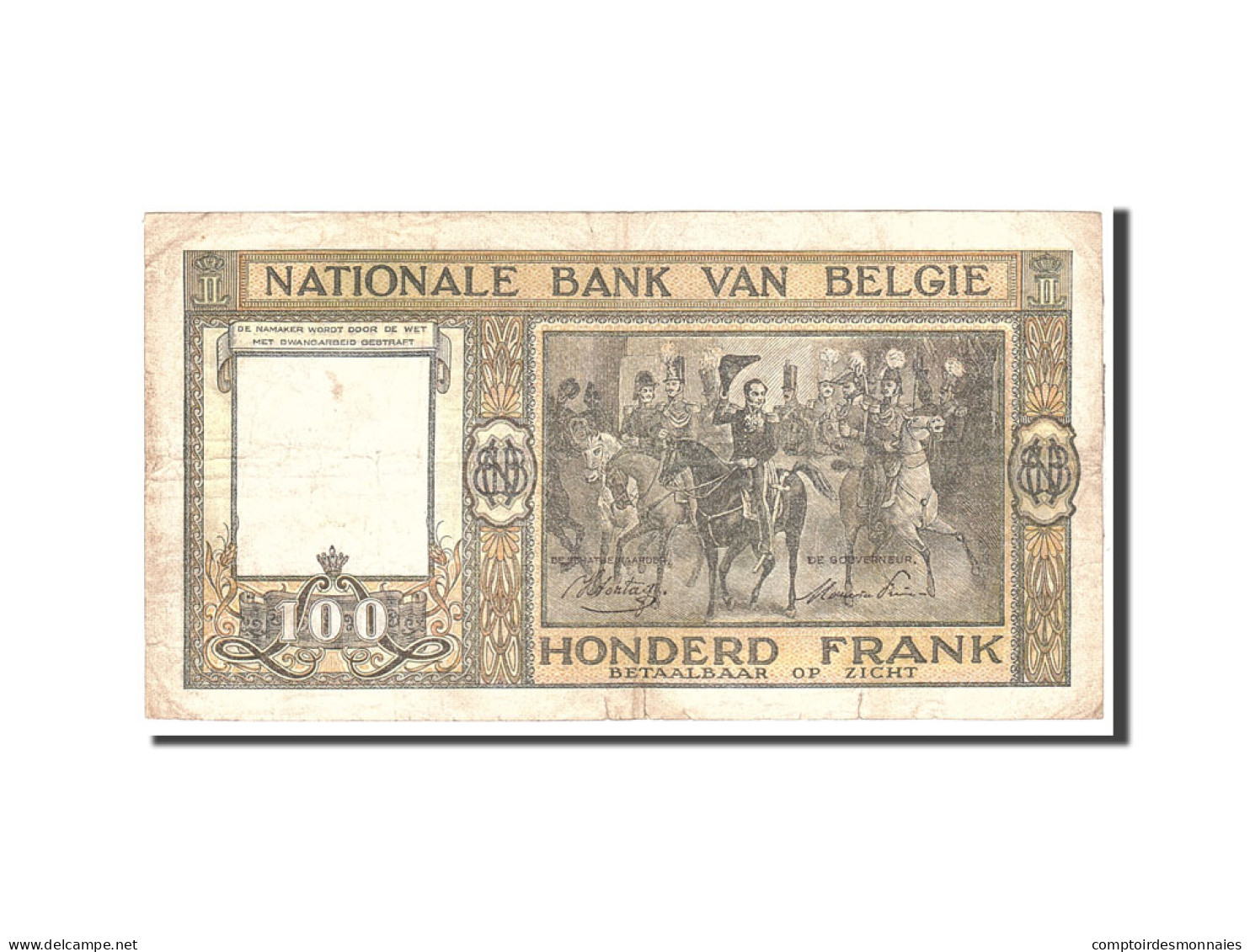 Billet, Belgique, 100 Francs, 1946, 1946-01-15, KM:126, TTB - 100 Francos