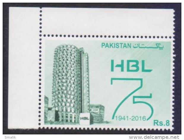 PAKISTAN 2016 MNH - 75 Years Platinum Jubilee Of Habib Bank Limited HBL Building - Pakistan