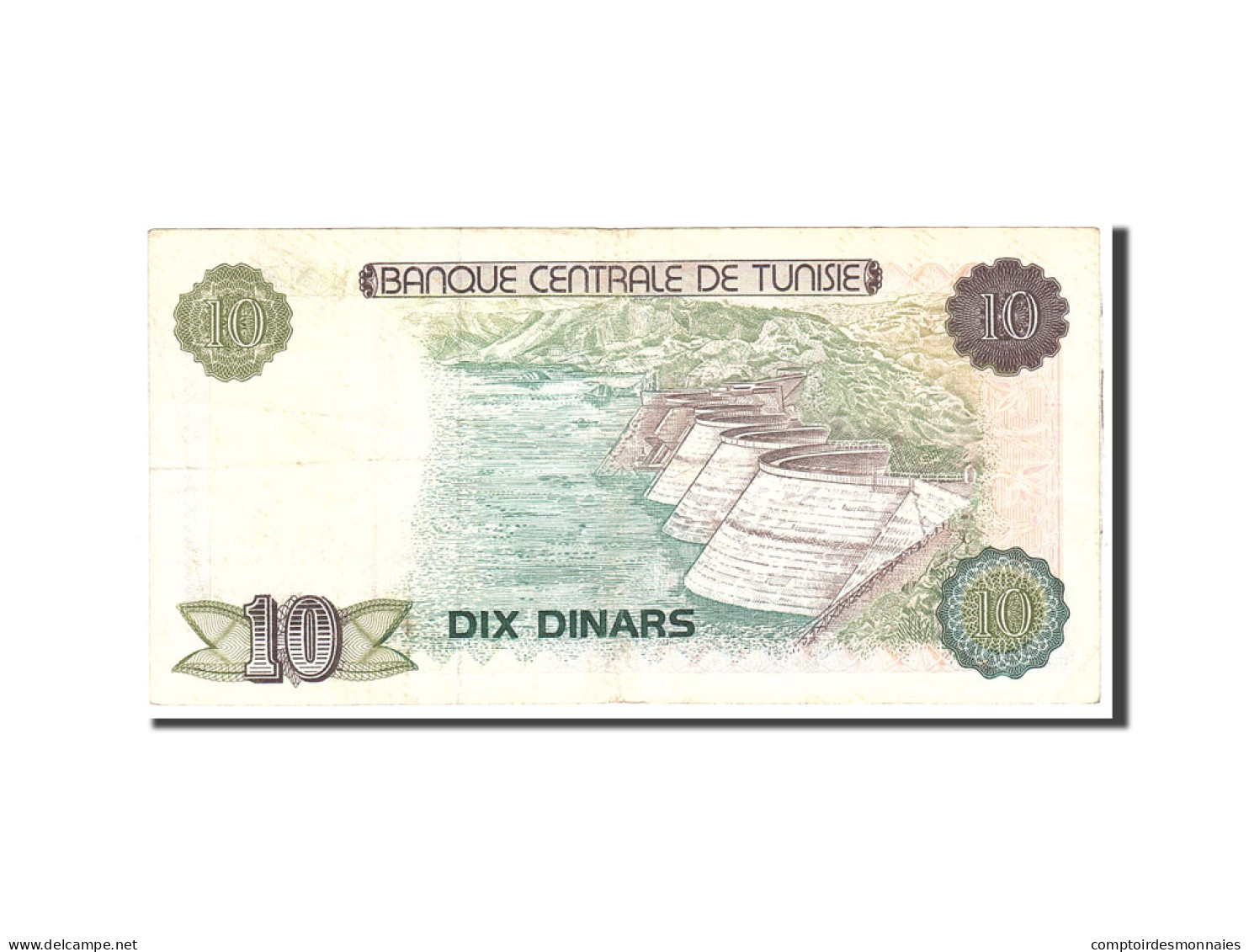 Billet, Tunisie, 10 Dinars, 1980, 1980-10-15, KM:76, TTB - Tusesië