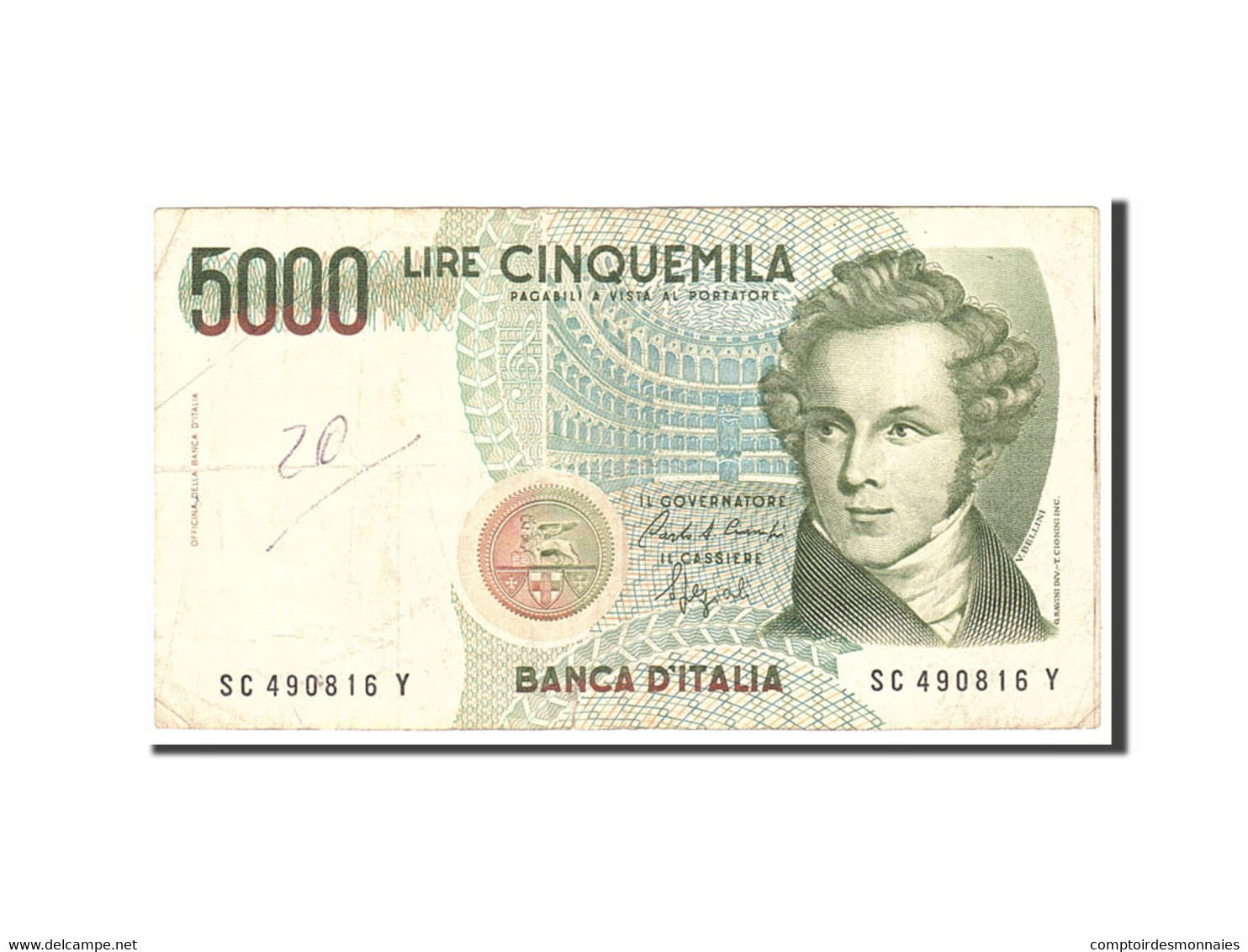 Billet, Italie, 5000 Lire, 1985, 1985-01-04, KM:111b, TB+ - 5000 Lire