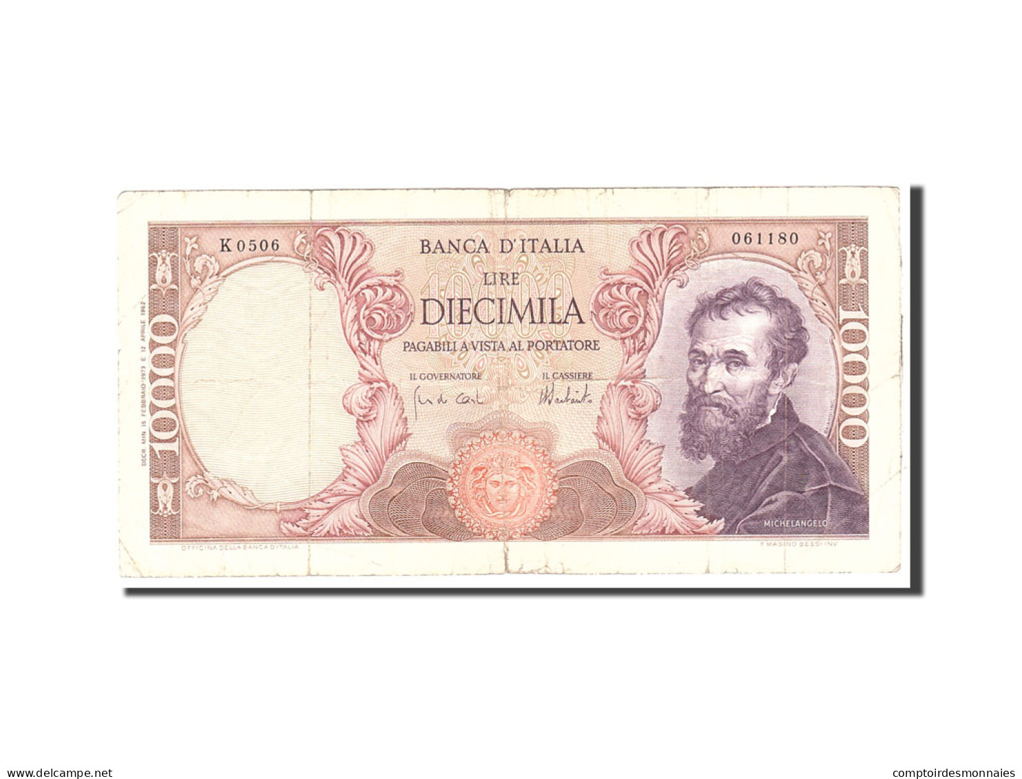Billet, Italie, 10,000 Lire, 1973, 1973-02-15, KM:97f, TB - 10.000 Lire