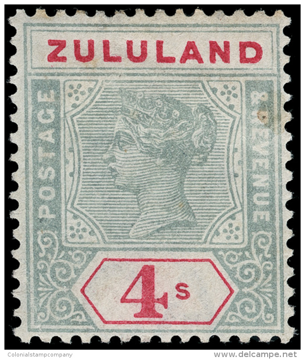 *        15-22 (20-27) 1894-96 &frac12;d-4' Q Victoria^ Keyplates, Wmkd CA, Perf 14, Cplt (8), OG,HR, F-VF Scott... - Zululand (1888-1902)