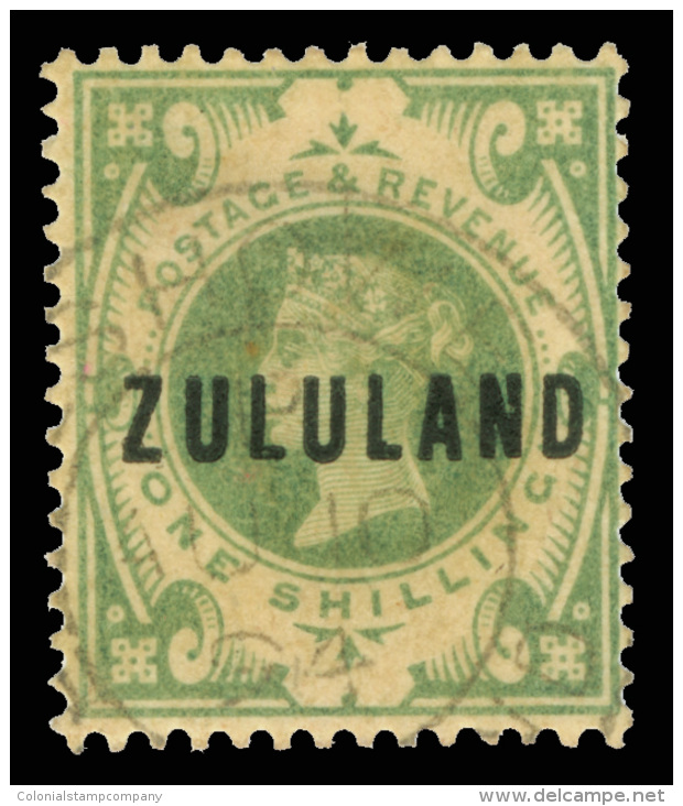 O        1-10 (1-10) 1888-93 &frac12;d-1' Q Victoria Stamps Of Great Britain Overprinted "ZULULAND"^, Cplt (10), Of... - Zululand (1888-1902)