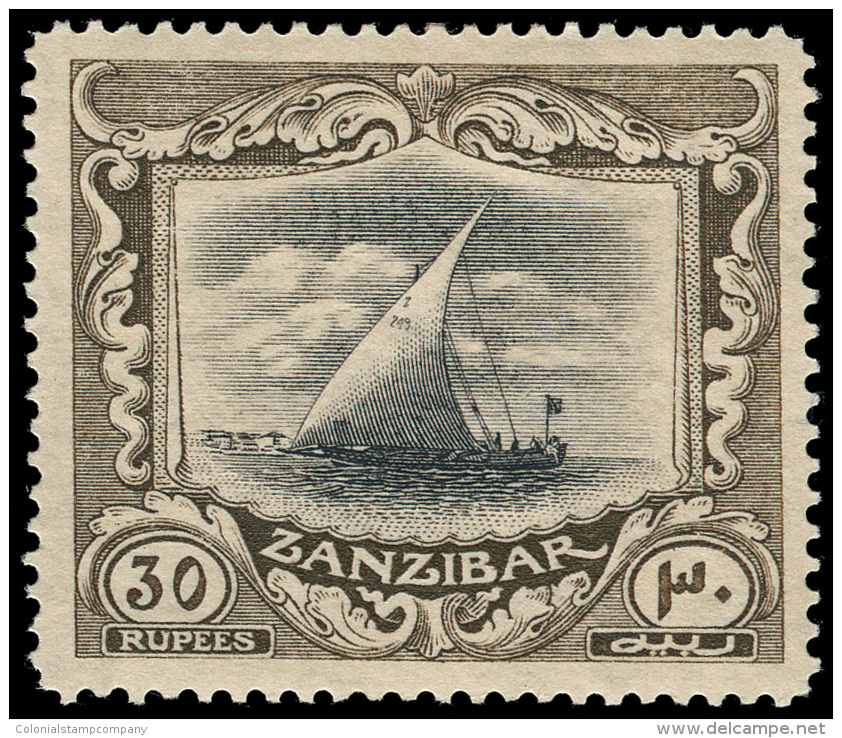 *        156-77 (276-97) 1921-29 1&cent;-30R Sultan Khalif Bin Harub^, Wmkd Script CA, Perf 14, Cplt (22), OG,LH,... - Zanzibar (...-1963)