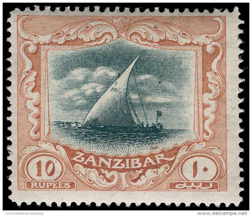 *        141-55 (261-75) 1914-22 1&cent;-10R Sultan Khalifa^ Set, Wmkd MCA, Perf 14, Cplt (14), OG, LH, F-VF Scott... - Zanzibar (...-1963)