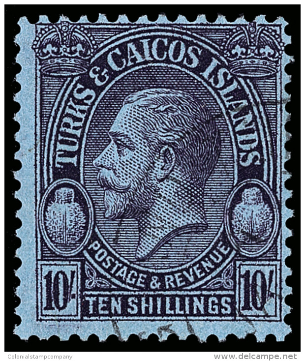 O        60-70 (176-86) 1928 &frac12;d-10' K George V^ "Postage &amp; Revenue", Wmkd Script CA, Perf 14, Cplt (11),... - Turks & Caicos (I. Turques Et Caïques)