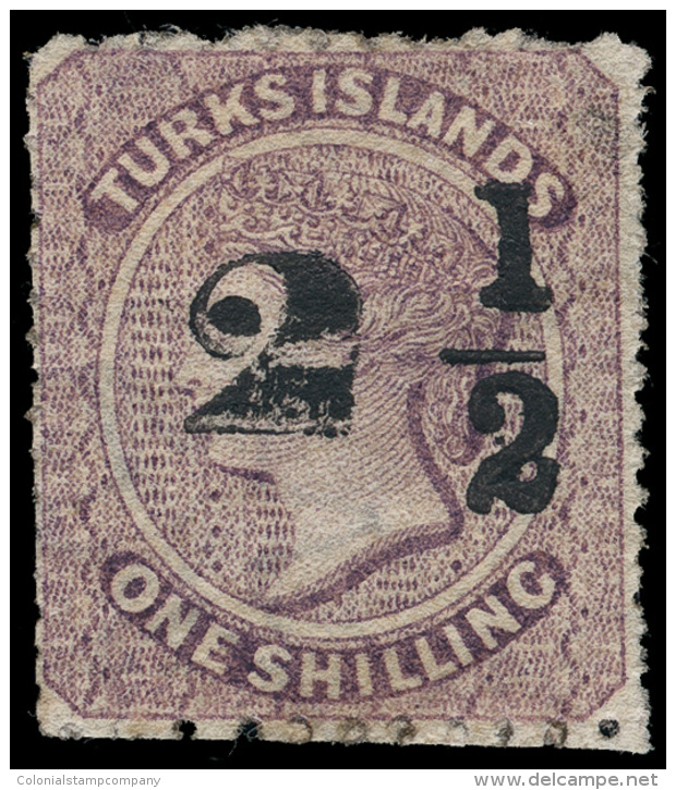 *        32 (37) 1881 2&frac12;d On 1' Violet Q Victoria^ Surcharged SG Type 24, Scarce, OG, HR, VF, With... - Turks & Caicos (I. Turques Et Caïques)