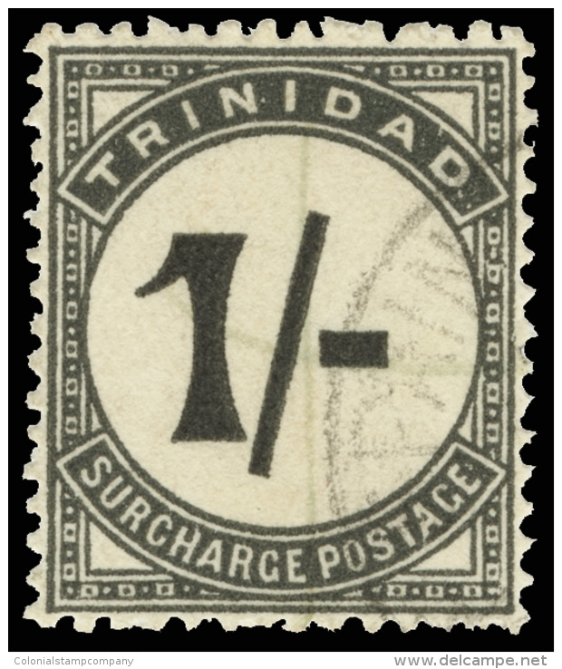 O        J8 (D25) 1945 1' Black Postage Due^, Wmkd Script CA, Perf 14, Very Rare And Undercatalogued Used High... - Trinité & Tobago (...-1961)