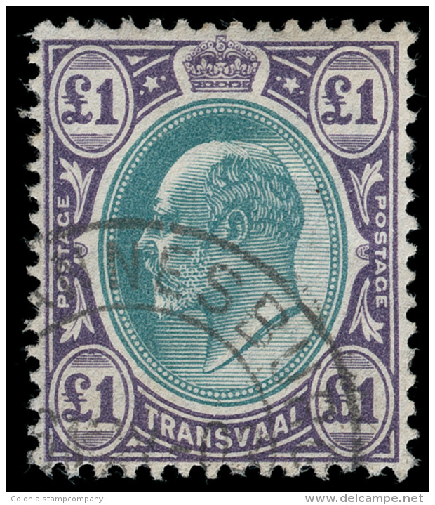 O        252-66 (244-58) 1902-03 &frac12;d-&pound;1 K Edward VII^, Wmkd CA, Perf 14, Cplt (15), Light Cancels, F-VF... - Transvaal (1870-1909)