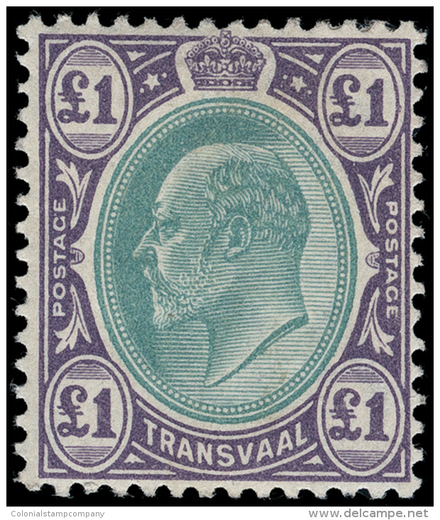 *        252-66 (244-58) 1902-03 &frac12;d-&pound;1 K Edward VII^, Wmkd CA, Perf 14, Cplt (15), OG,HR, F-VF Scott... - Transvaal (1870-1909)