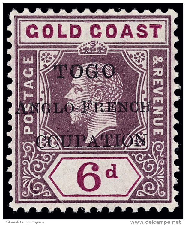 *        71 Var Footnoted (H40f) 1915 6d Dull And Bright Purple K George V Stamp Of Gold Coast^, Local Overprint... - Autres & Non Classés