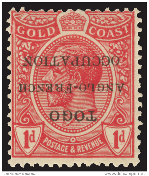 *        67b (H35h) 1915 1d Red K George V^ Stamp Of Gold Coast, Overprinted "TOGO Anglo-French OCCUPATION" SG Type... - Autres & Non Classés