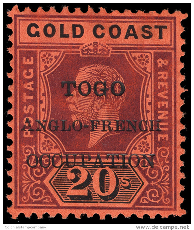 *        66 Var-78 Var Footnoted (H34a-46a, H38ga) 1915 &frac12;d-20' K George V Stamps Of Gold Coast, With "TOGO... - Autres & Non Classés