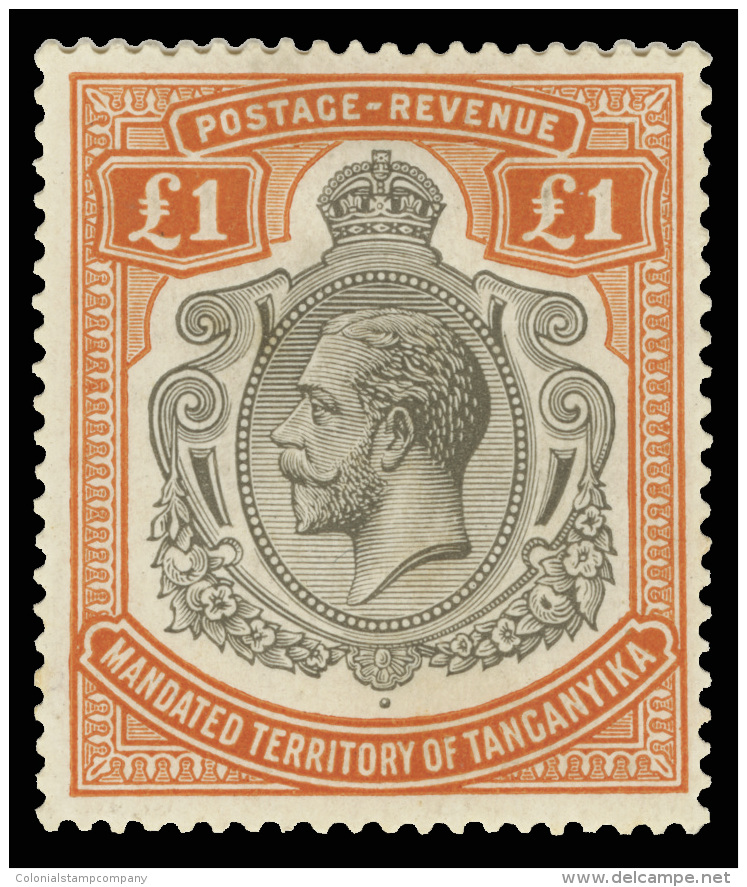 *        29-44 (93-107) 1927-31 5&cent;-&pound;1 K George V^, Wmkd MSCA, Perf 14x14, Cplt (16), OG, LH, F-VF Scott... - Tanganyika (...-1932)