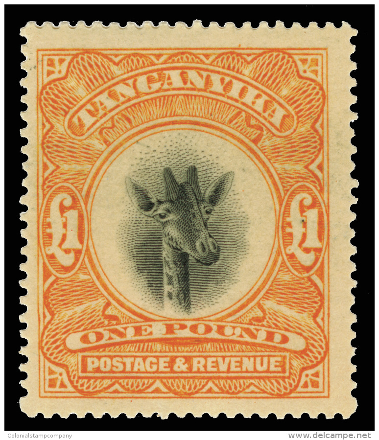 *        10-28 (74-92) 1922-25 5&cent;-&pound;1 K George V Giraffes^, Wmkd MSCA, Cplt (19), A Popular And... - Tanganyika (...-1932)