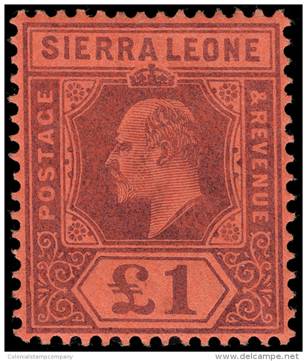 *        64-76 + Var (73-85) 1903 &frac12;d-&pound;1 K Edward VII^, Wmkd CA, Perf 14, Cplt (13) Per Stanley... - Sierra Leone (...-1960)