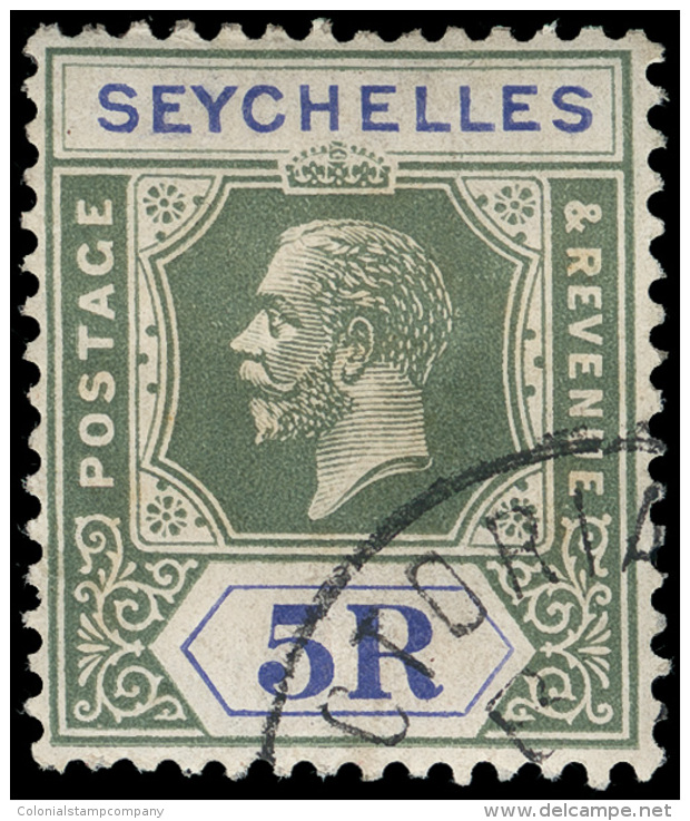 O        91-114, 100a, 111a (98-123, 107a, 119a) 1921-32 2&cent;-5R K George V^, Die II, Wmkd Script CA, Perf 14,... - Seychelles (...-1976)