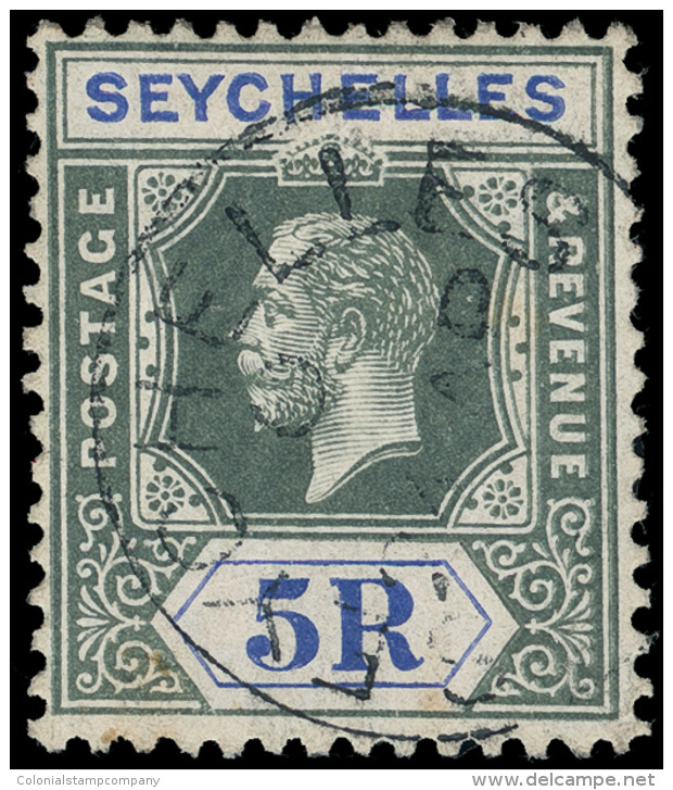 O        74-89, 80a, 81a, 85a, 87a (82-97, 88c, 89b, 93a, 95a) 1917-20 2&cent;-5R K George V^, Wmkd MCA, Perf 14,... - Seychelles (...-1976)