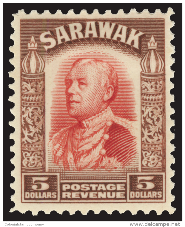 *        109-34 (106-25) 1934-41 1&cent;-$10 Sir Charles Brooke^, Unwmkd, Perf 12, Cplt (26), OG, LH, F-VF Scott... - Sarawak (...-1963)