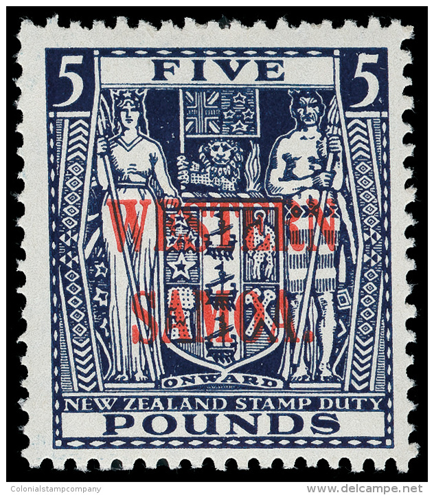 *        195-202 (207-214) 1945-48 2'6d-&pound;5 Coats Of Arms Postal Fiscal Of New Zealand^ Overprinted "WESTERN... - Samoa