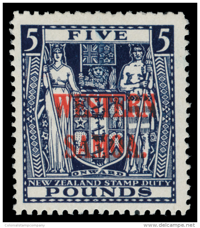 *        176 Var-180 Var (194a-194d) 1941-42 5'-&pound;5 Coat Of Arms Of New Zealand^ Postal Fiscal Overprinted... - Samoa