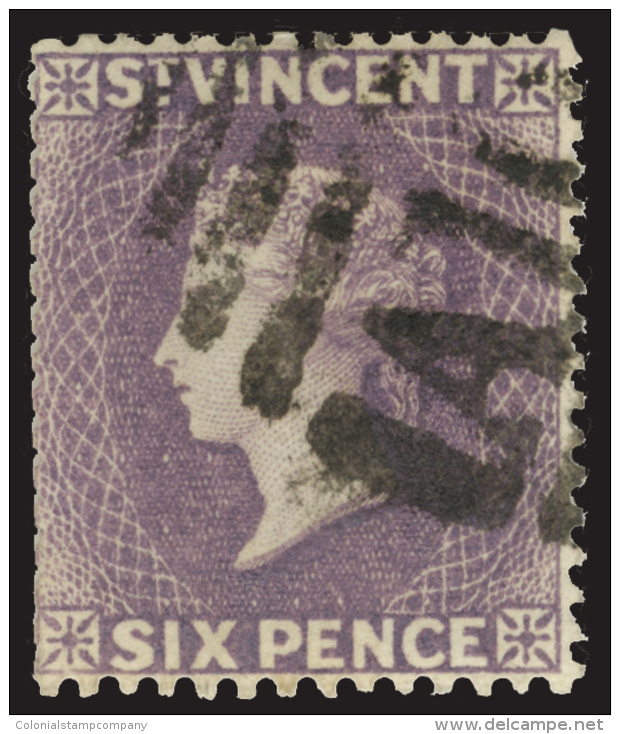 O        51 (52) 1888 6d Violet Q Victoria^, Wmkd CA, Perf 14, While 3300 Were Issued, 1200 Were Overprinted... - St.Vincent (...-1979)