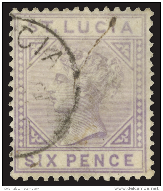 O        27a-37a (31-42)  1883-87 &frac12;d-1' Q Victoria, Die I, Wmkd CA, Perf 14, Cplt (6) Per Stanley Gibbons,... - St.Lucie (1979-...)