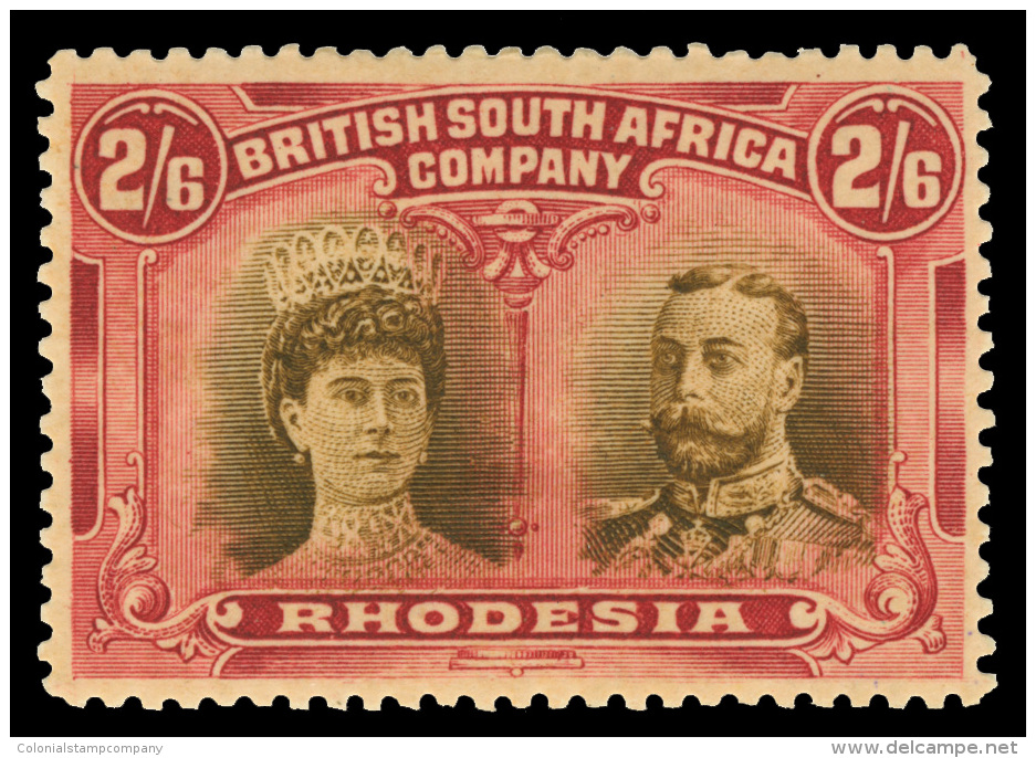 *        113 Var (156a) 1910 2'6d Bistre-brown And Crimson K George V^ Double Head, Perf 14, Rare, Well Centered,... - Autres & Non Classés