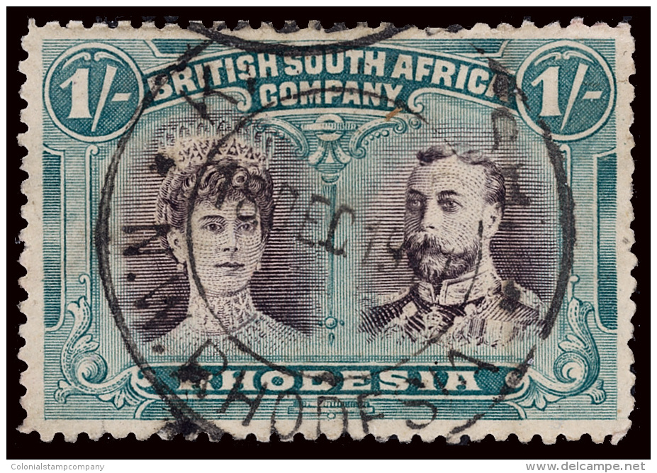 O        111 Var (152a Var) 1910 1' Purple-black And Blue-green K George V^ Double Head, Perf 14, VARIETY - King's... - Autres & Non Classés