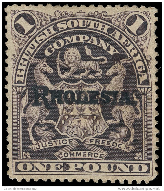 *        82-99 (100-13, 114-18) 1909 &frac12;d-&pound;1 Rhodesia Coat Of Arms^ Overprints And Surcharges, Cplt... - Autres & Non Classés