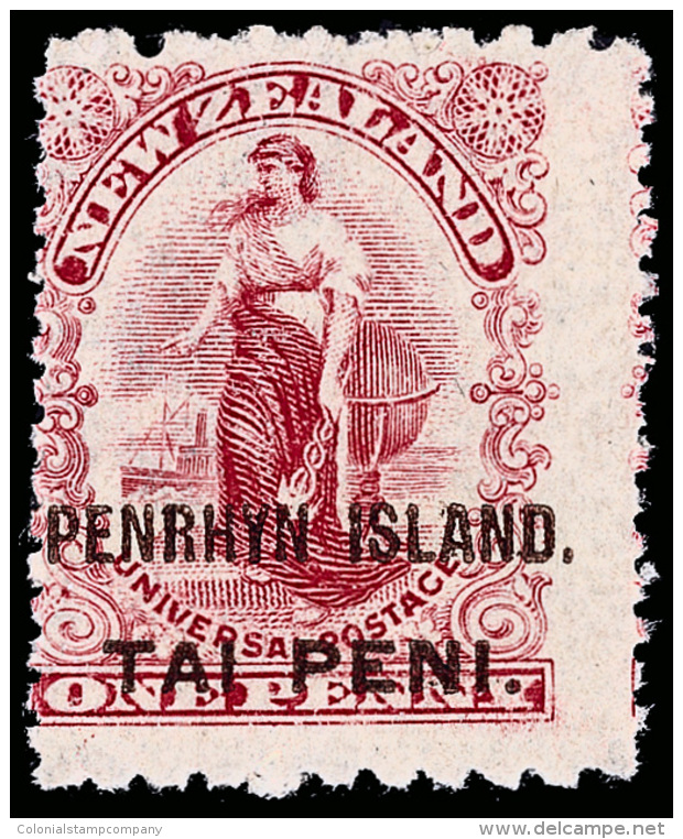 *        2b (6) 1902 1d Carmine Commerce Of New Zealand^ Overprinted "PENRHYN ISLAND.", With Brown Surcharge, Perf... - Penrhyn